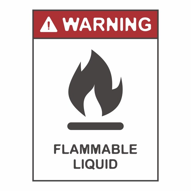 Símbolo plano de peligro de combustión