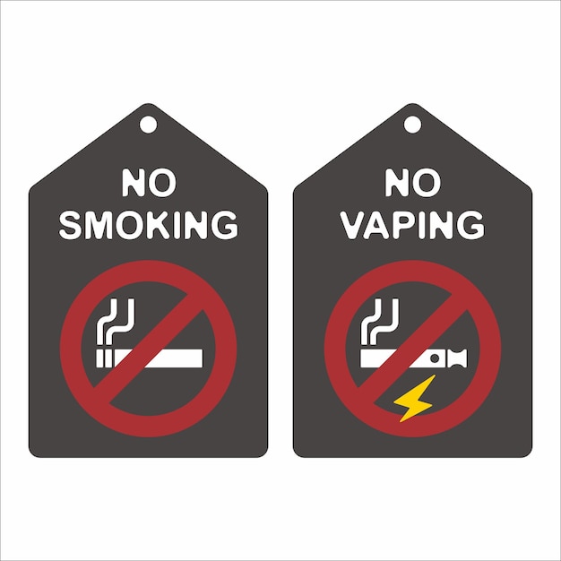 Símbolo plano de la señal de prohibición de fumar