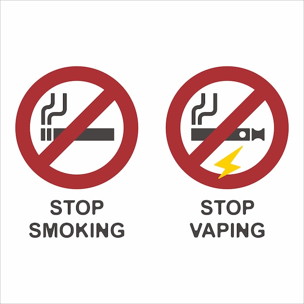 Símbolo plano de la señal de prohibición de fumar