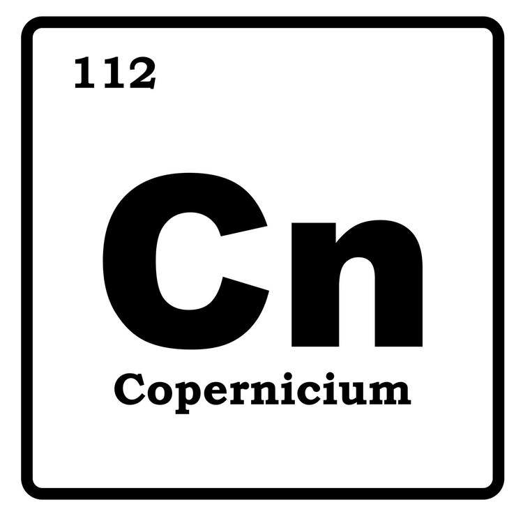 Vector símbolo de la plantilla de ilustración del icono vectorial del elemento copernicium