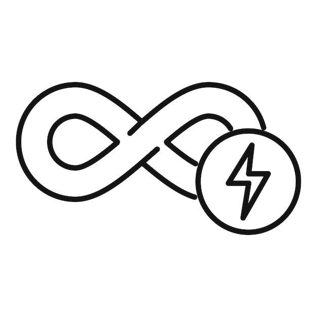 Símbolo de poder infinito que representa la fuente de energía infinita