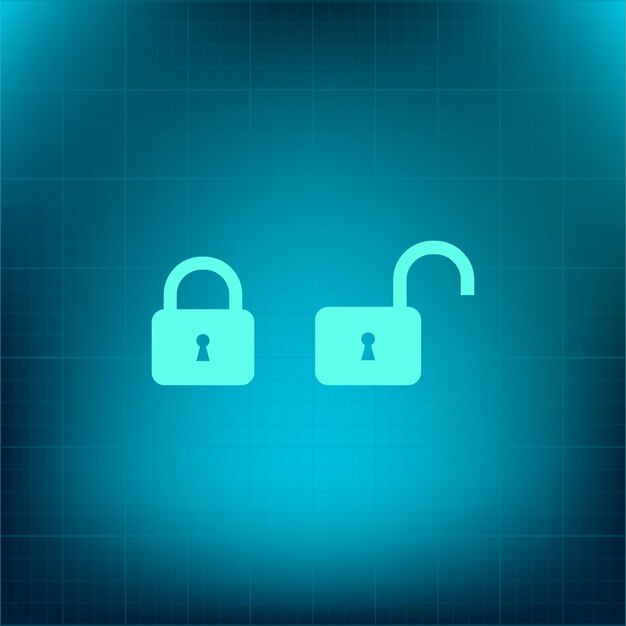 Símbolo de protección de la llave de bloqueo Icono vectorial