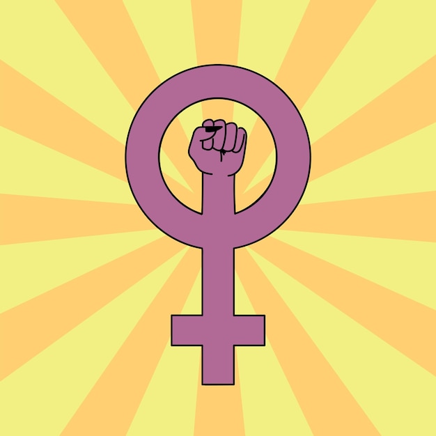 Vector símbolo de puño feminista