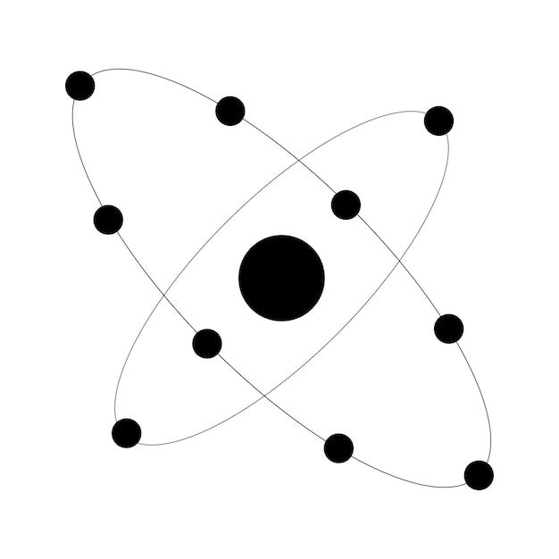 símbolo químico atómico periódico icono de neón