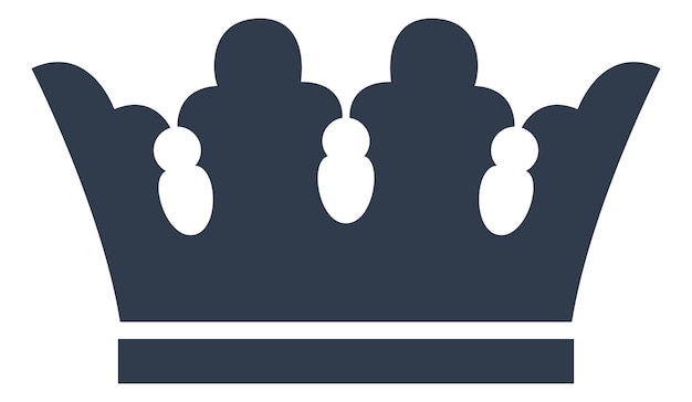 Símbolo real heráldico Icono de corona Logotipo de calidad