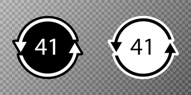Símbolo de reciclaje de aluminio ALU 41 Ilustración vectorial