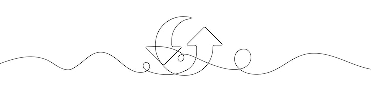 Vector símbolo de reciclaje de dibujo de una línea continua icono de reciclaje concepto de ecología