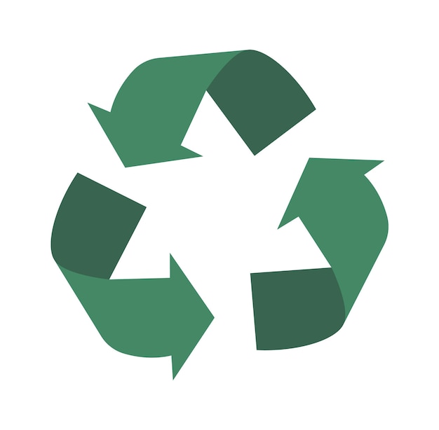 Símbolo de reciclaje icono plano Basura y basura