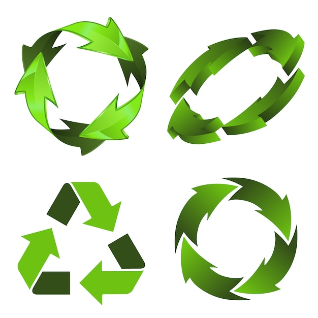 Vector símbolo de reciclaje