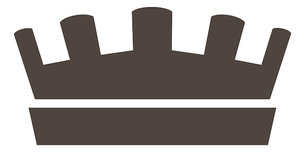 Símbolo del reino Logotipo del castillo real en estilo vintage