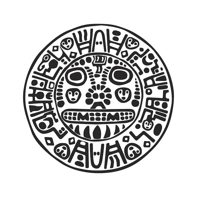 Vector símbolo religioso inca estilizado abstracto. ilustración vectorial