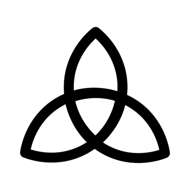 Vector símbolo religioso místico celta de la trinidad