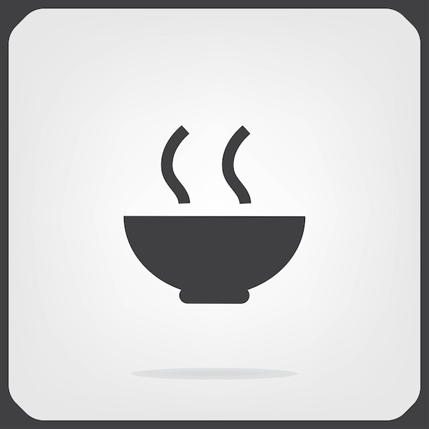 Símbolo de restaurante de comida caliente Ilustración vectorial en fondo gris Eps 10