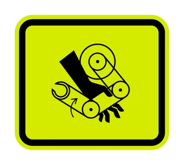 El símbolo del robot de aplastamiento a mano está aislado en un fondo blanco Ilustración vectorial EPS10