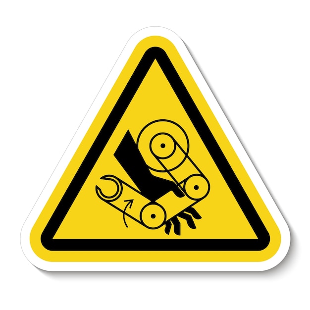 El símbolo del robot de aplastamiento a mano está aislado en un fondo blanco Ilustración vectorial EPS10