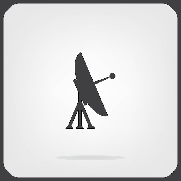 Símbolo de satélite Ilustración vectorial en fondo gris Eps 10