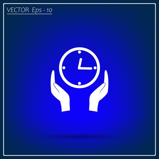 Símbolo de satélite Ilustración vectorial sobre fondo azul Eps 10