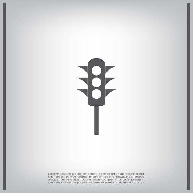 Símbolo de semáforo Ilustración vectorial sobre fondo gris Eps 10