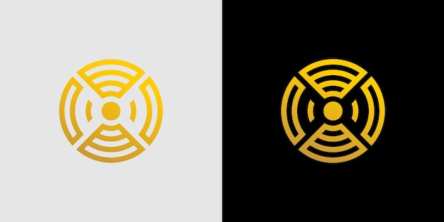 Símbolo de señal de conexión Wifi Oc Logo Monogram Icon Vector Template