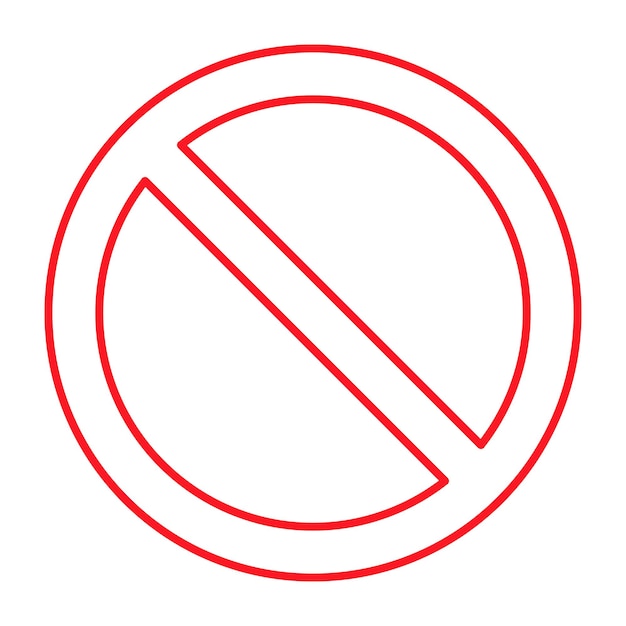Sin símbolo. Señal de stop roja de prohibición. No hay entrada.