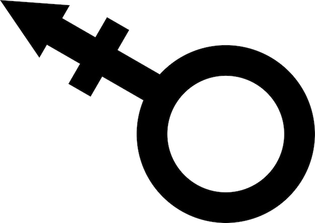 Símbolo Sgn igualdad de género Concepto de igualdad transgénero masculino femenino