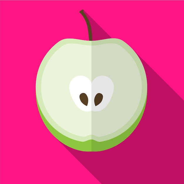 Vector símbolo de signo de apple plano icono ilustración vector aislado