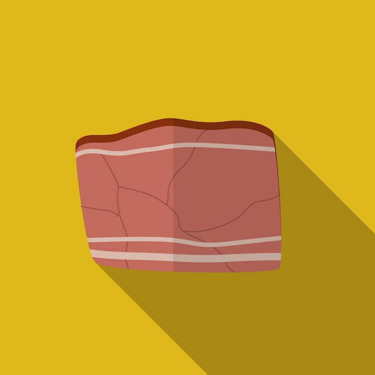 Vector símbolo de signo de carne plana icono ilustración vector aislado