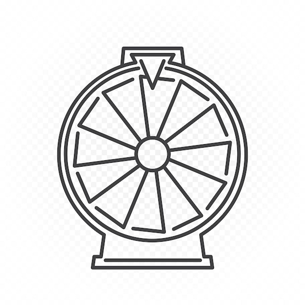 Símbolo de signo de esquema de rueda de la fortuna