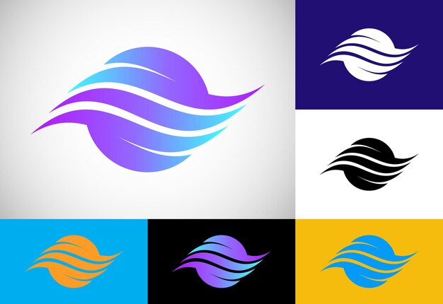 Símbolo de signo de logotipo de acondicionador de aire Símbolo de frío y calor