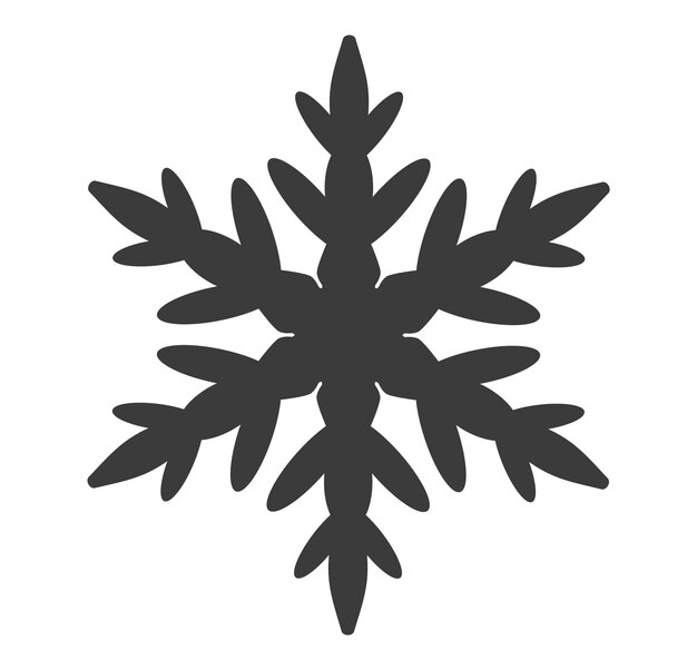 El símbolo del símbolo del copo de nieve de invierno forma la Navidad el cristal de nieve el clima frío el signo del logotipo de congelación el vector enfermo