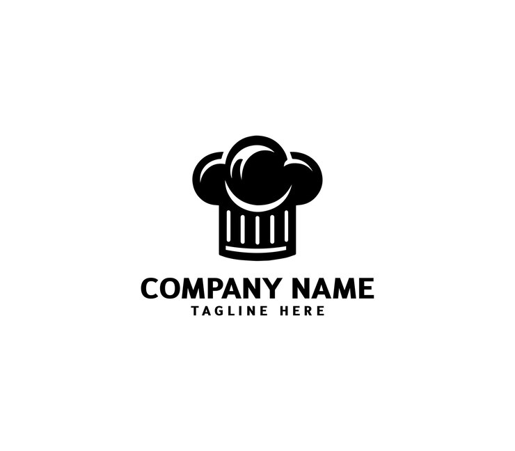 Símbolo de sombrero de chef creativo Logotipo de cocina del restaurante