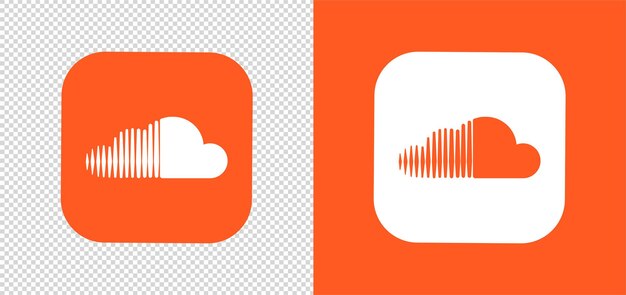 Símbolo de Soundcloud Icono del logotipo cuadrado vectorial