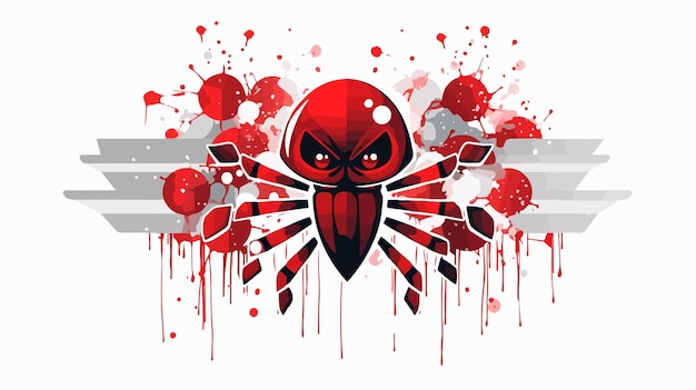 Símbolo de spyware de malware vectorial plano aislado en fondo blanco