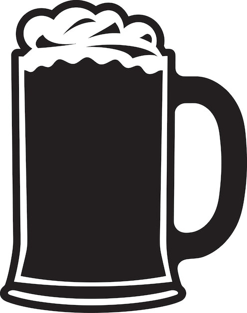 Símbolo Stout Black Ale Tankard Hop Harvest Vector Beer Stein Logotipo de la cerveza Stein