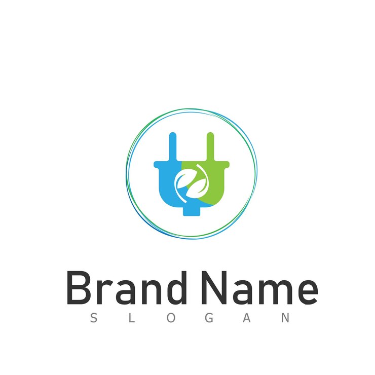 Vector símbolo de tec de diseño de logotipo de tecnología ecológica de energía