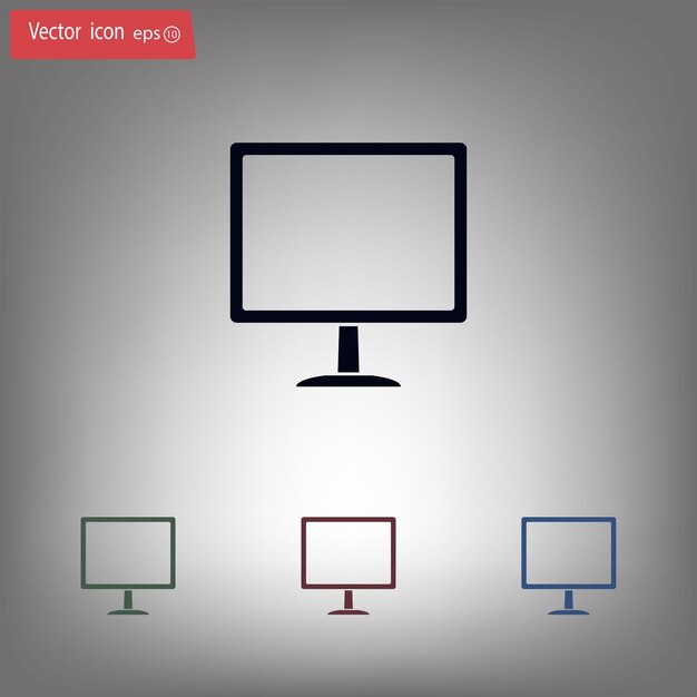 Símbolo de tecnología informática Ilustración vectorial en fondo gris Eps 10