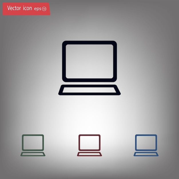 Símbolo de tecnología informática Ilustración vectorial en fondo gris Eps 10