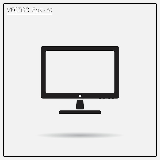 Símbolo de tecnología informática Ilustración vectorial sobre un fondo claro Eps 10