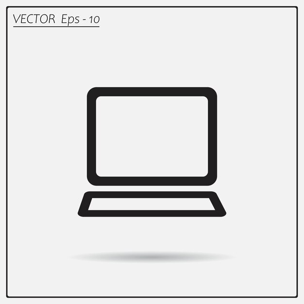 Símbolo de tecnología informática Ilustración vectorial sobre un fondo claro Eps 10