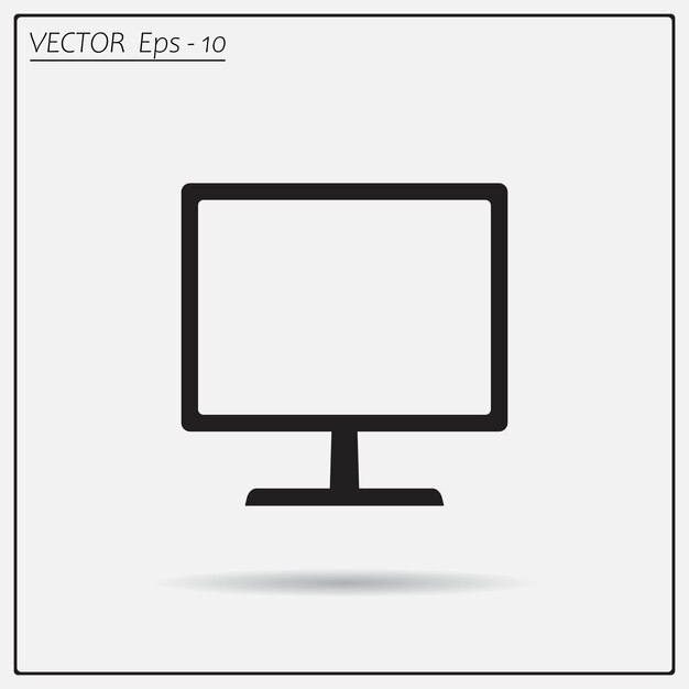 Símbolo de tecnología informática Ilustración vectorial sobre un fondo claro Eps 10