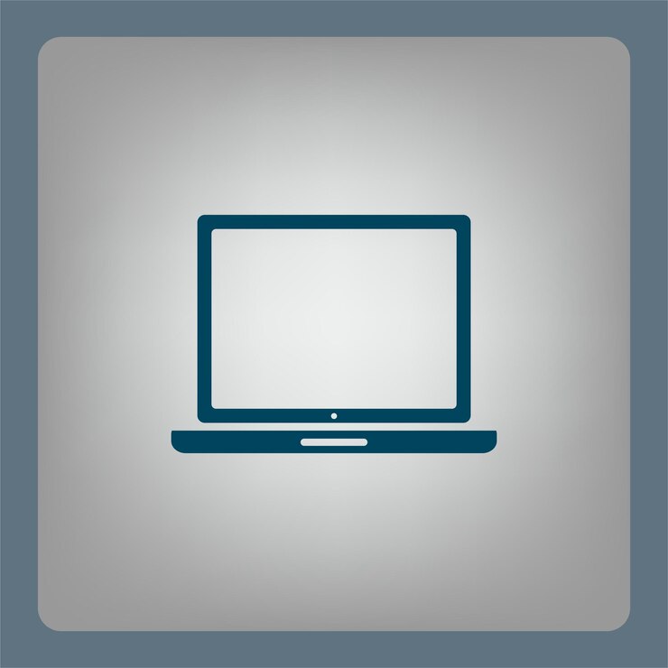 Vector símbolo de tecnología informática ilustración vectorial sobre un fondo gris eps 10