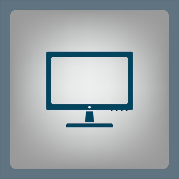 Símbolo de tecnología informática Ilustración vectorial sobre un fondo gris Eps 10
