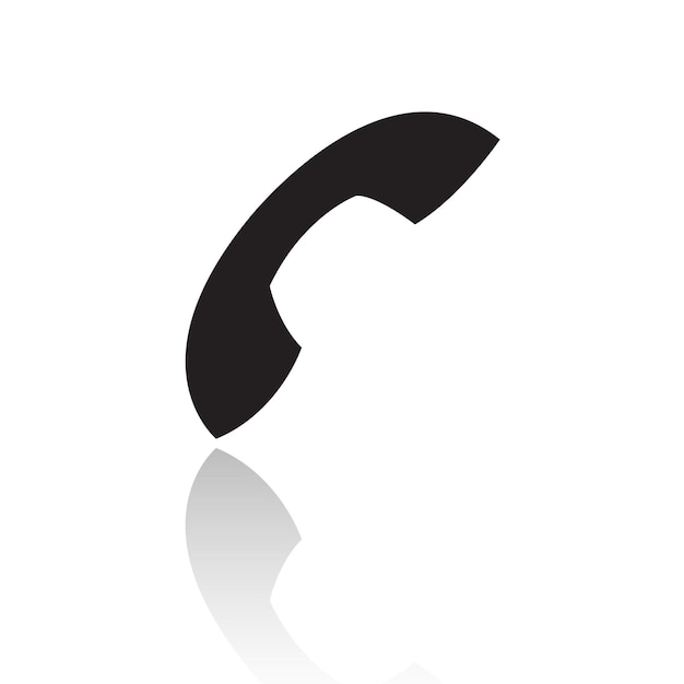 Símbolo de teléfono simplista negro