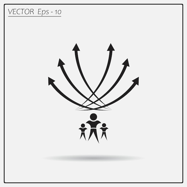 Símbolo de tendencia de crecimiento del gráfico de negocios Ilustración vectorial en un fondo claro Eps 10