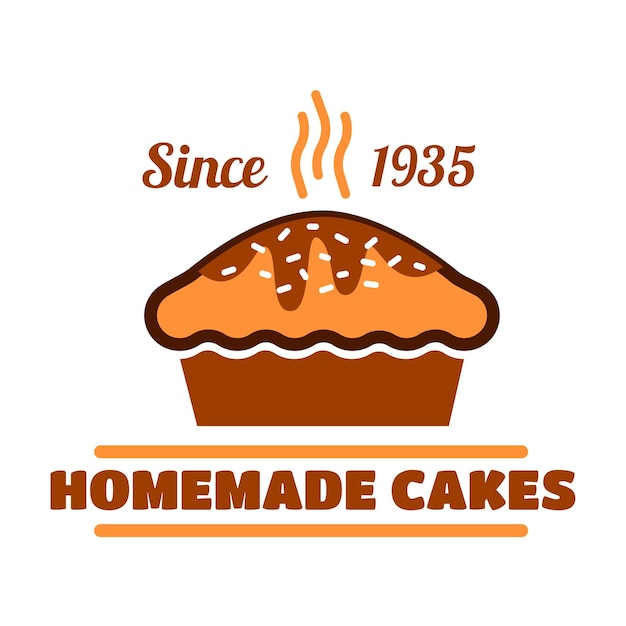 Símbolo de tortas y pasteles caseros para el diseño de panadería