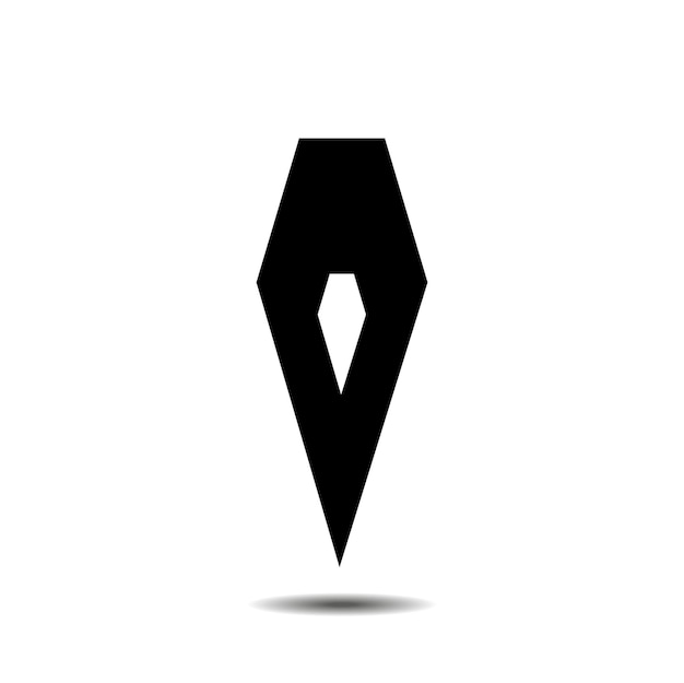 Símbolo de ubicación de diamante