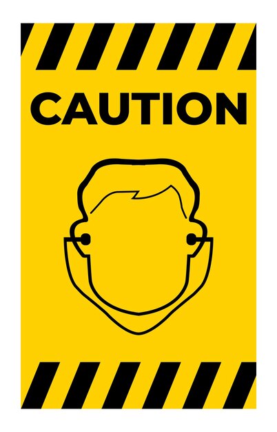 Símbolo de uso de tapones para los oídos Signo aislado en fondo blanco Ilustración vectorial EPS10