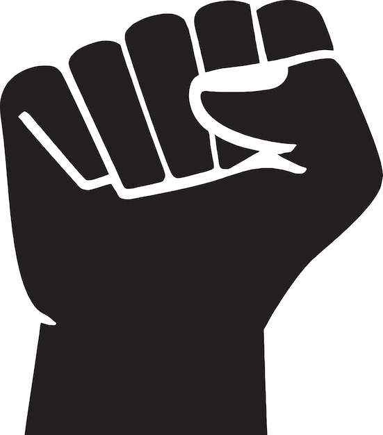 Un símbolo de valor Diseño de icono de puño de mano