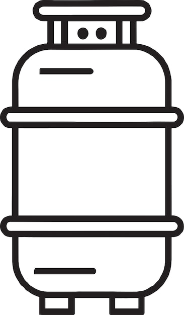 Símbolo de vector de cilindro de gas LPG