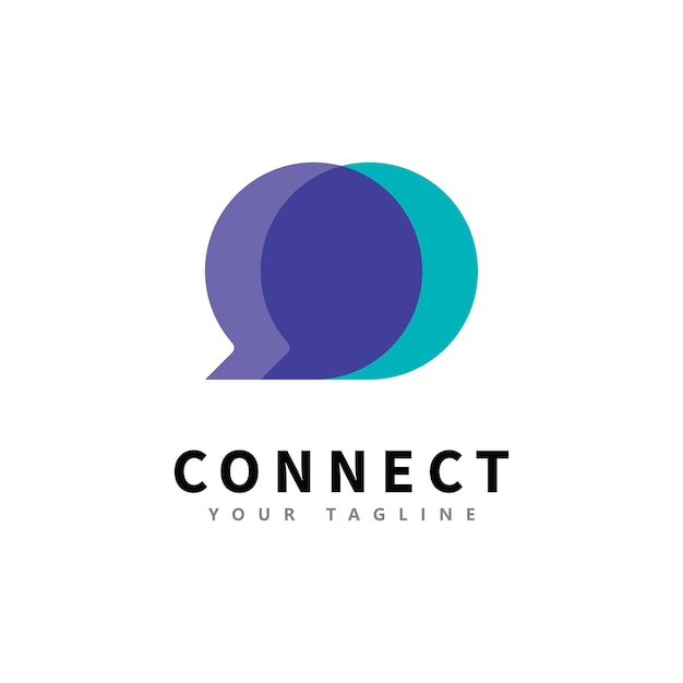 Símbolo de vector de comunicación de logotipo de diálogos y debates